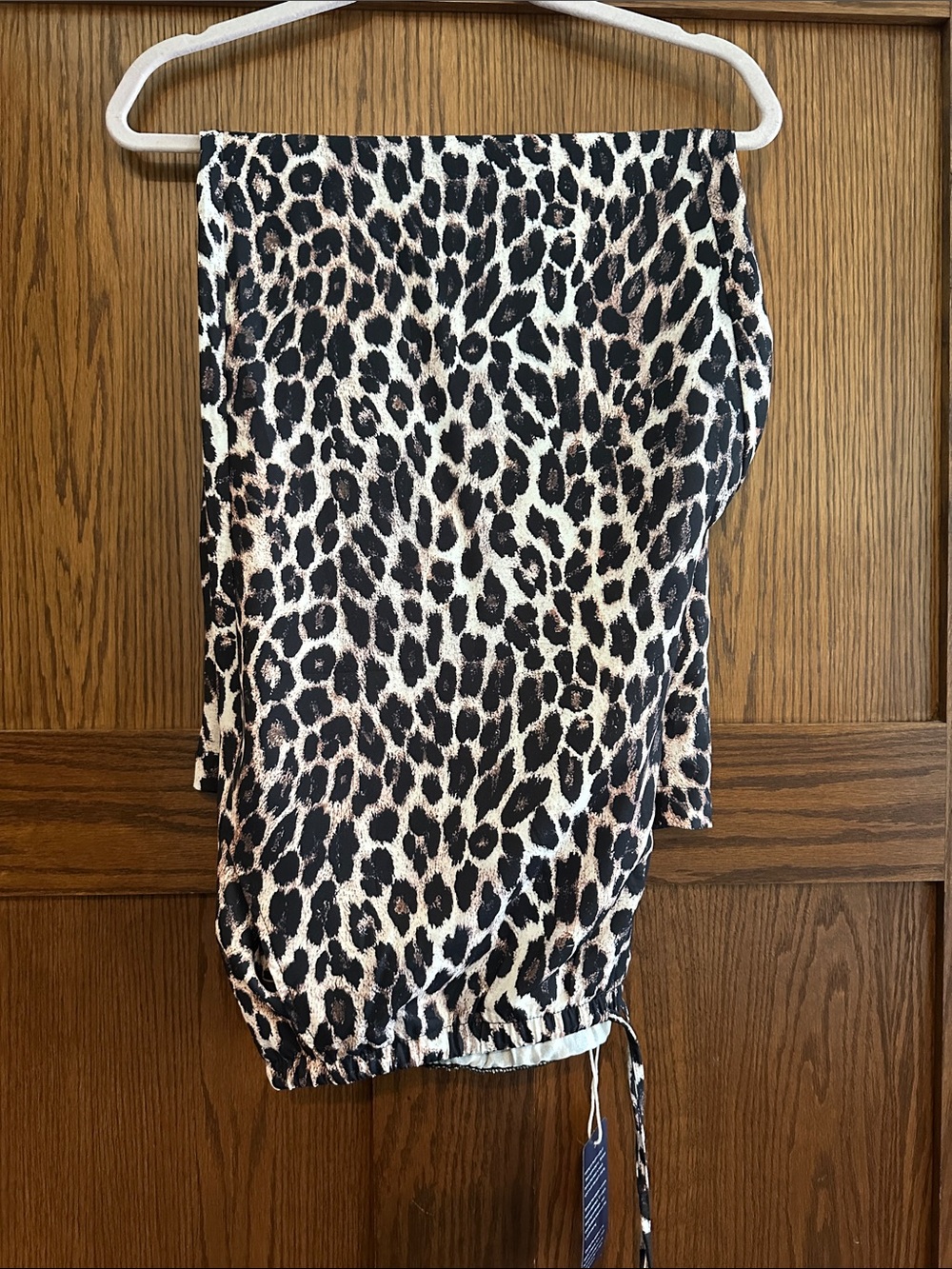 Leopard Print Women’s Top - Black and Cream